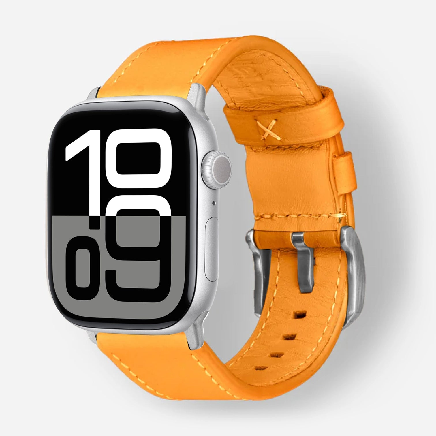 Orange Pop / 46mm / Aluminium Silber