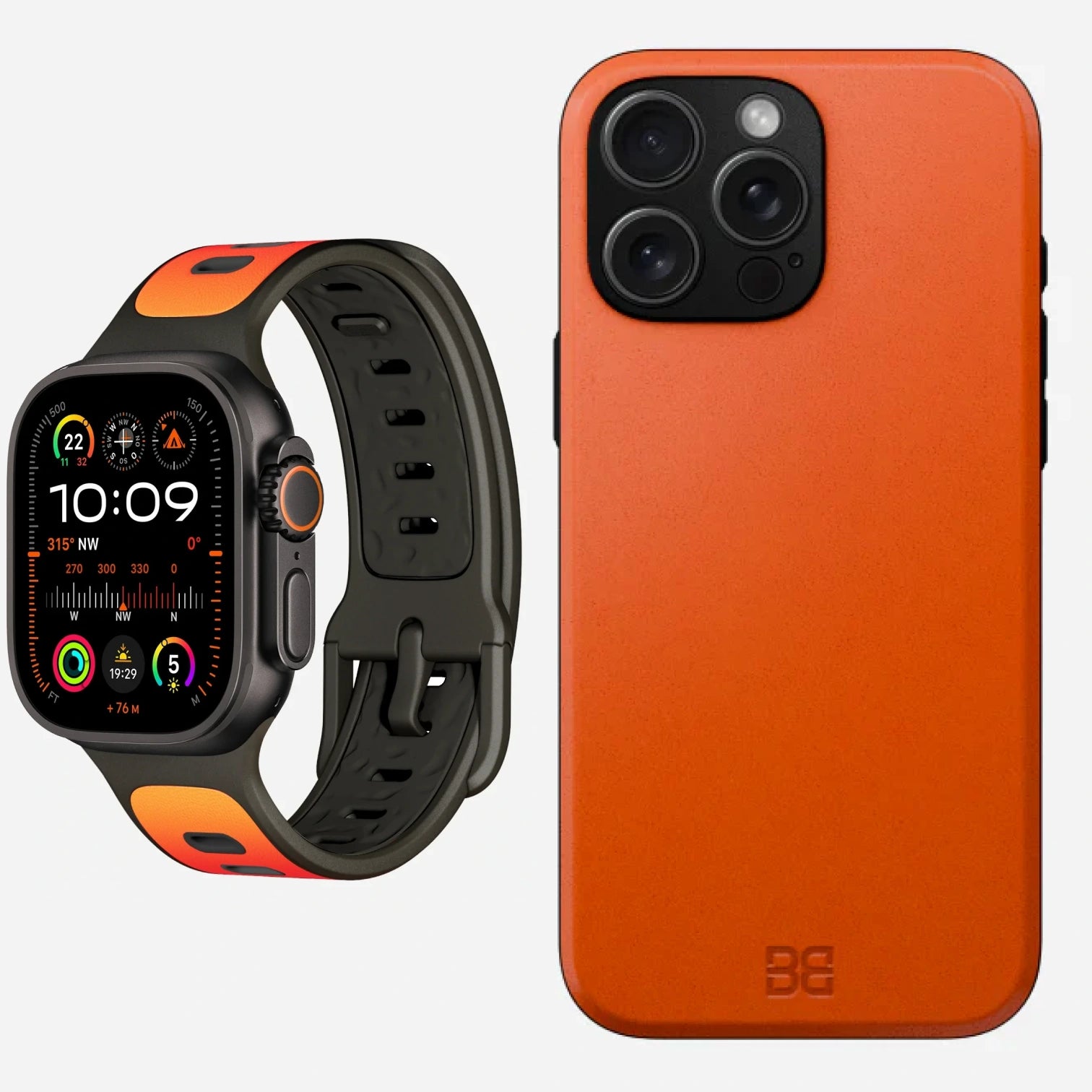 iPhone 16 Sport Leder Bundle Shocking Orange