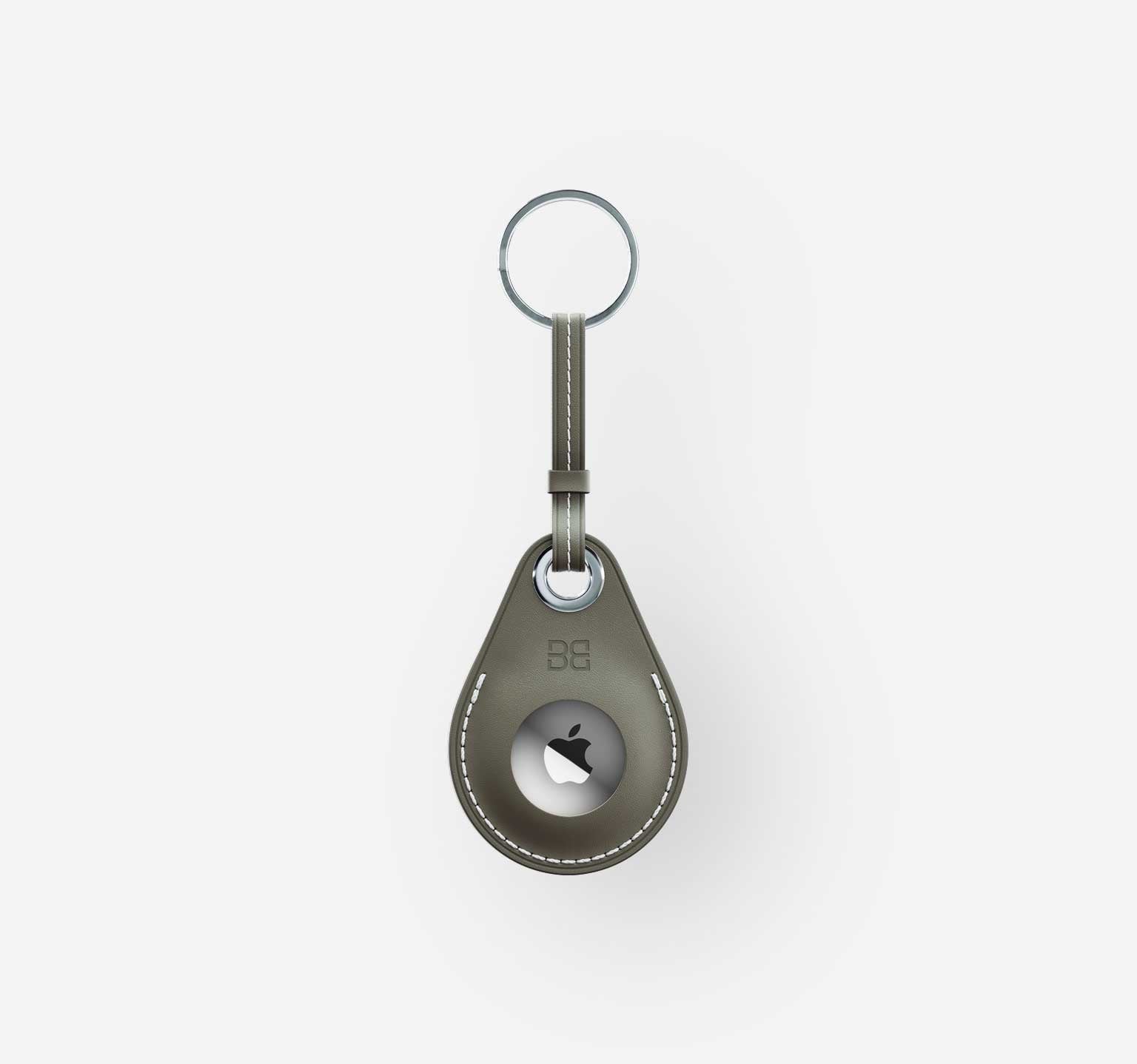 Nappa | Grey | AirTag Key Ring