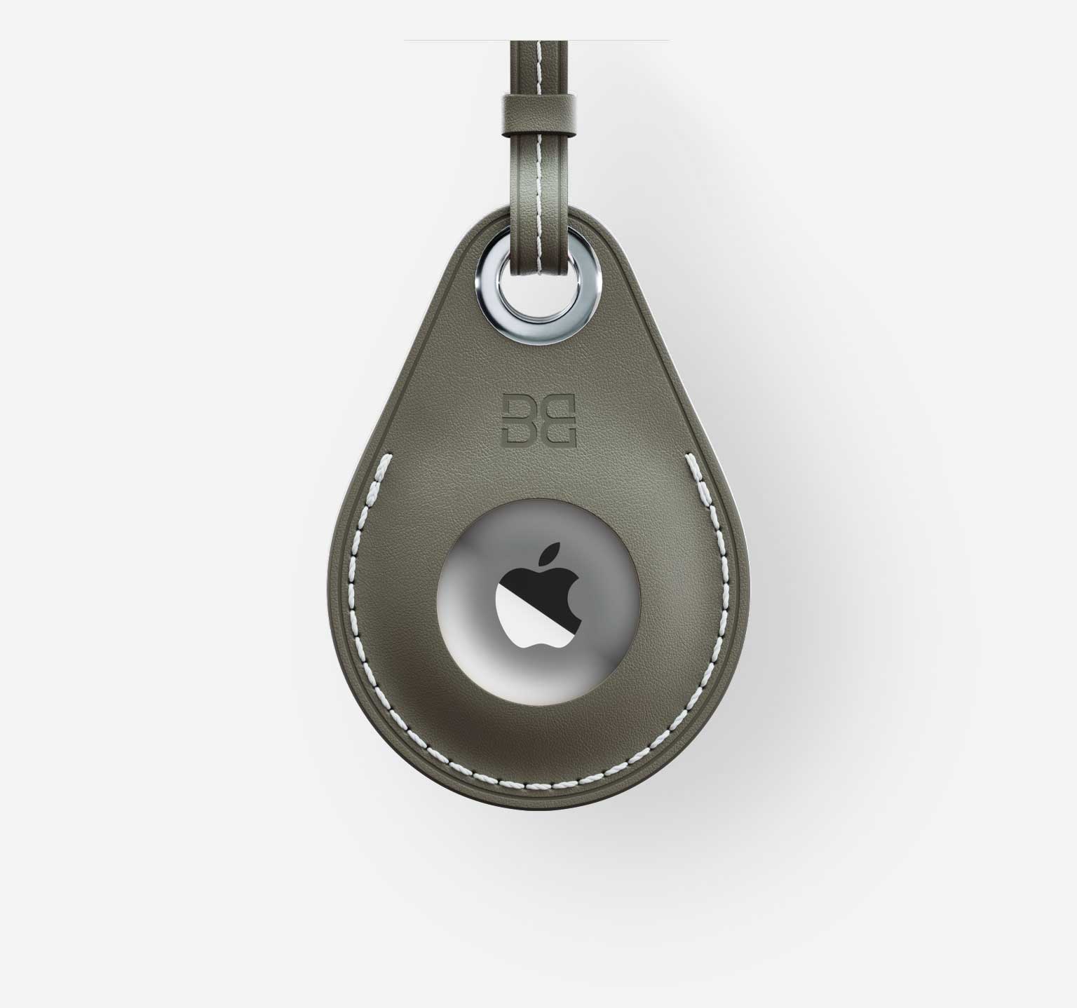 Nappa | Grey | AirTag Key Ring