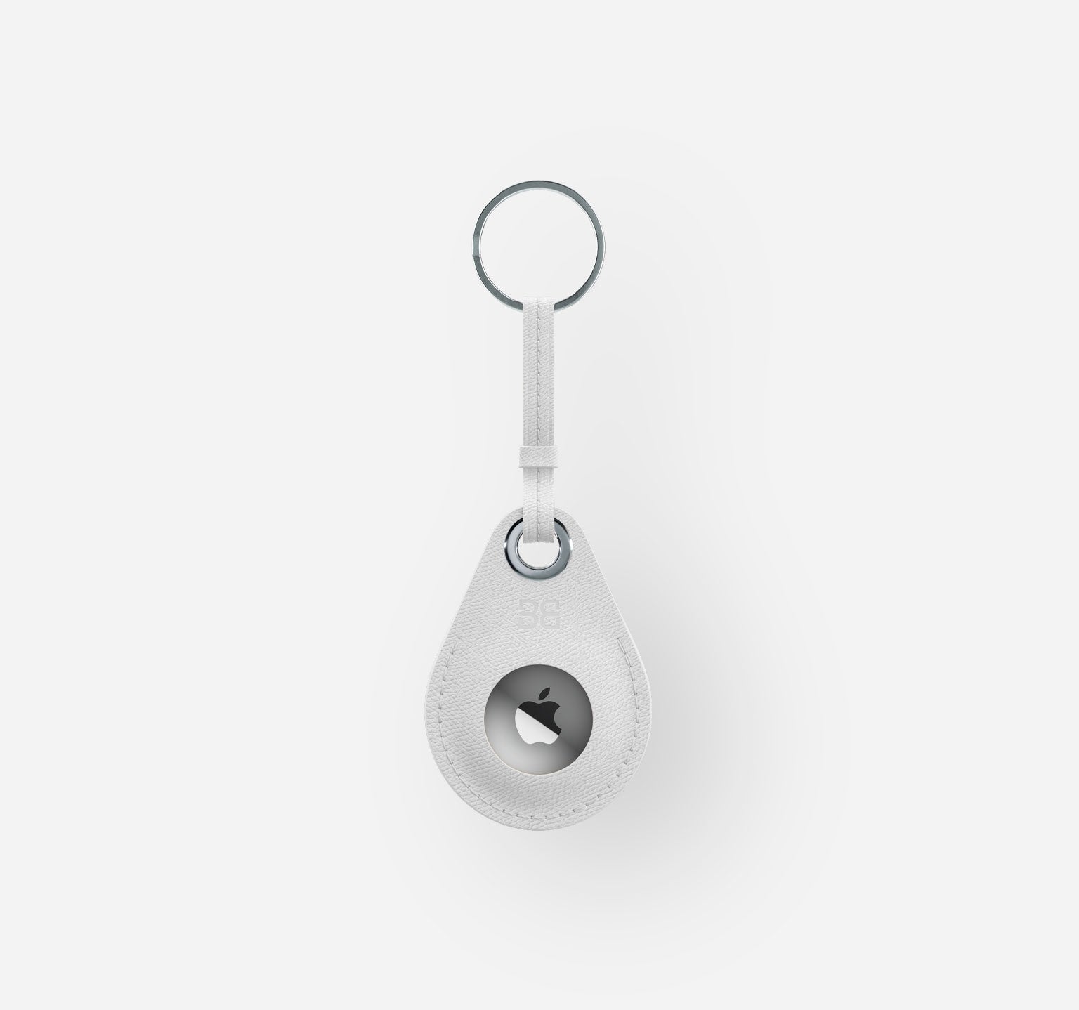 Saffiano | Blanc | AirTag Key Ring
